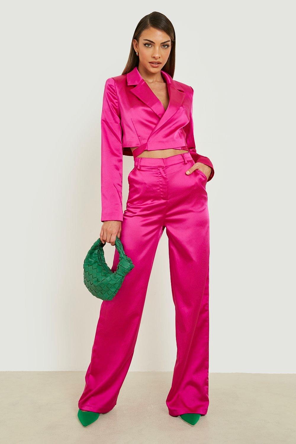 Hot pink 2024 satin pants